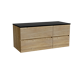Storke Edge badkamermeubel met Panton wastafelblad voor waskom(men)