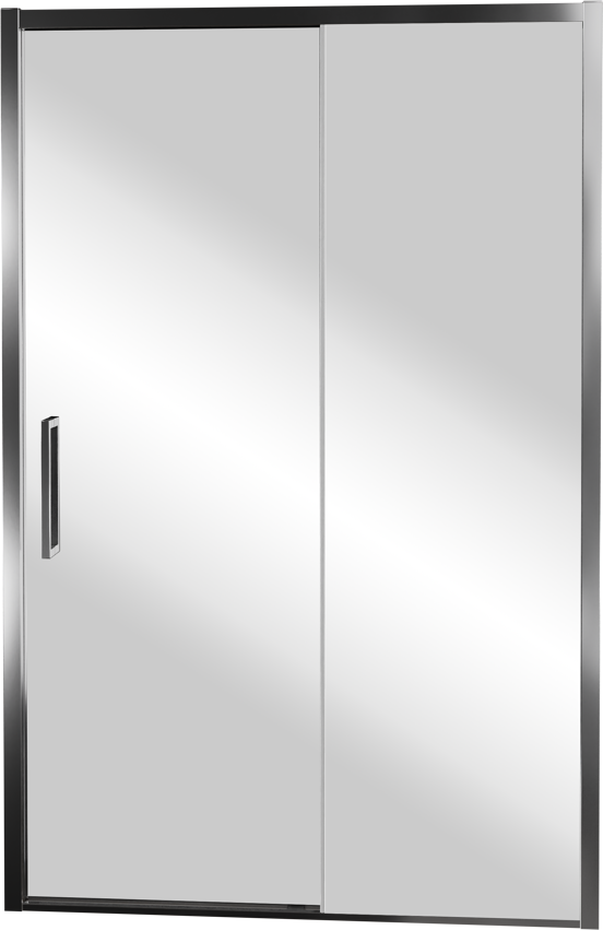 Balmani Senses Design porte coulissante à droite 120 cm x 210 cm verre Miroir Reflex, Profil chrome, coating inclus