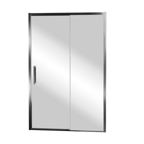 Balmani Senses Design porte coulissante à droite 160 cm x 210 cm verre Miroir Reflex, Profil chrome