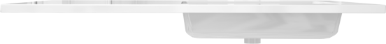 Storke Diva asymmetrisch rechtse wastafel glanzend composiet marmer 110 x 52 cm combinatie kast 45 cm