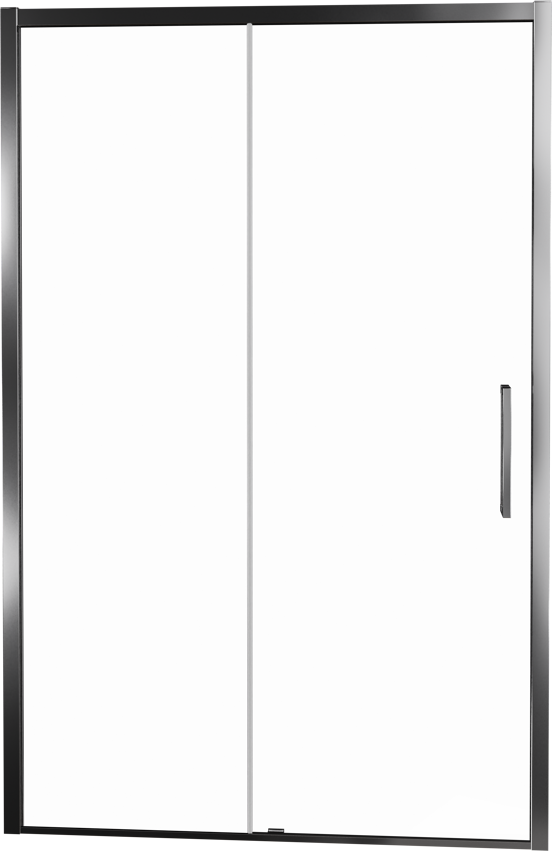 Balmani Senses Design douche schuifdeur omkeerbaar 120 cm x 210 cm Helder glas, Chroom profielen