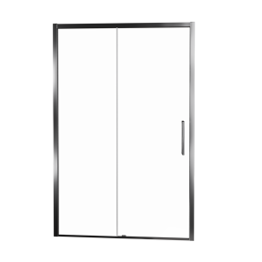 Balmani Senses Design porte coulissante réversible 160 cm x 210 cm verre transparent, Profil chrome