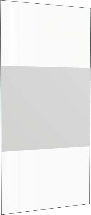 Balmani Senses Design zijpaneel 90 cm x 210 cm Helder glas met matte strook glas