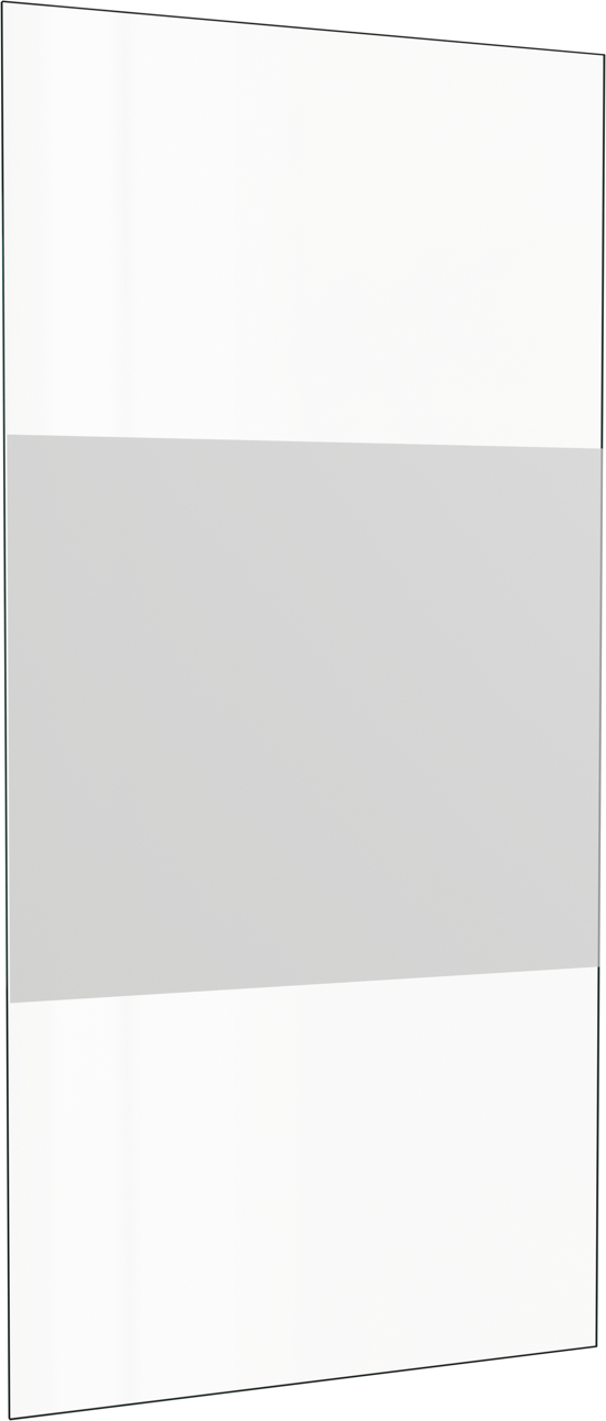 Balmani Senses Design Seitenwand 90 cm x 210 cm Klarglas mit mattiertem Streifen