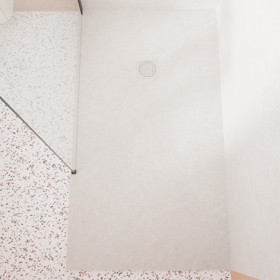 Luca Varess Suite Duschwanne 160 x 90 cm Marmorkomposit Dizzy Pearl 