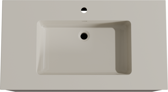 Storke Edge zwevend badkamermeubel 95 x 52 cm notelaar met Diva enkele wastafel in top solid zijdegrijs