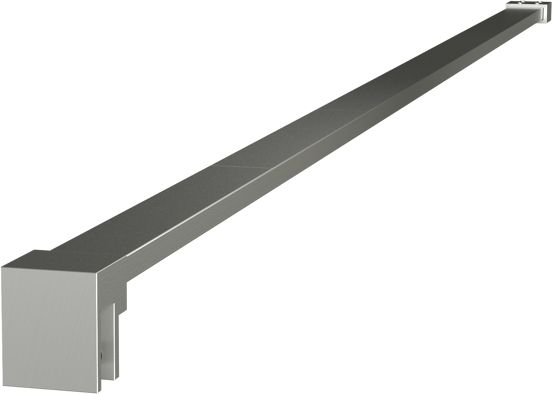 Balmani Modular inloopdouche 160 x 200 cm helder glas Brushed CoolMetal profiel