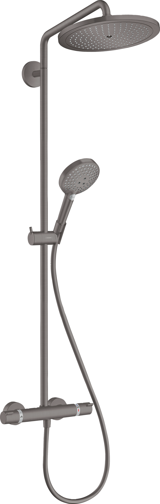 Hansgrohe Croma Select S280 colonne de douche de pluie robinet thermostatique brushed black chrome