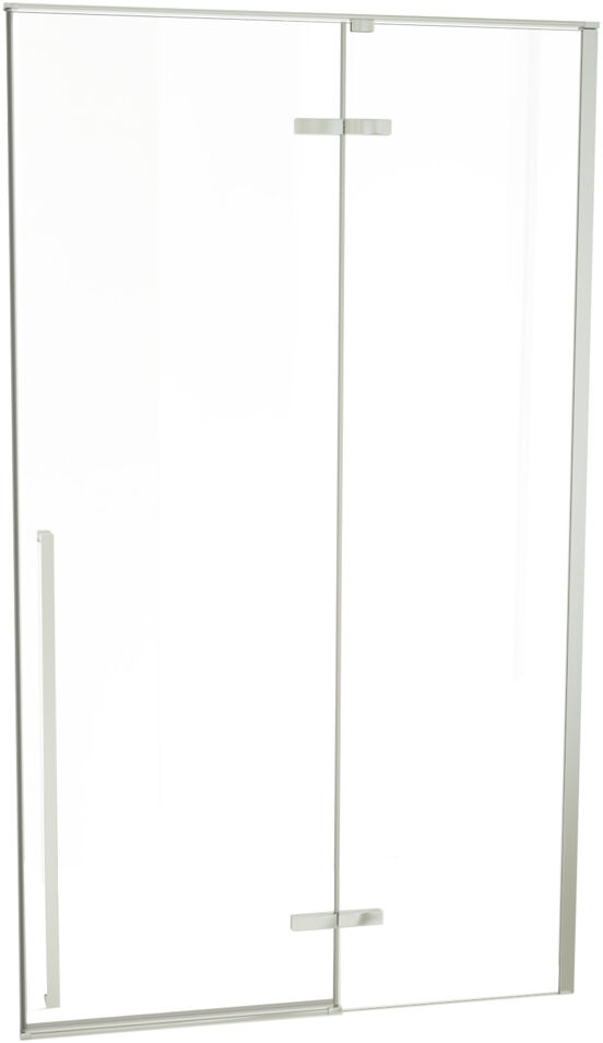 Luca Varess Stilus douchecabine met rechtse draaideur en 2 vaste zijwanden 120 x 90 cm helder glas glans chroom profiel - deur en hardware
