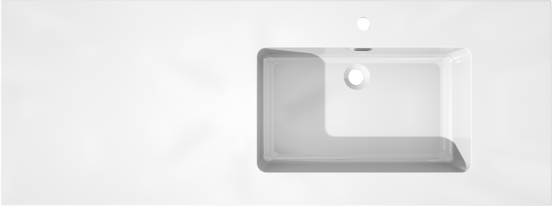 Storke Diva Waschtisch, rechts, Marmorkomposit glänzend, 140 x 52 cm, Schrankkombination 45 cm
