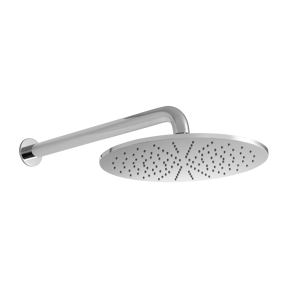 Blaufoss Round 300 ronde regendouchekop met muursteun 30 cm glanzend chroom