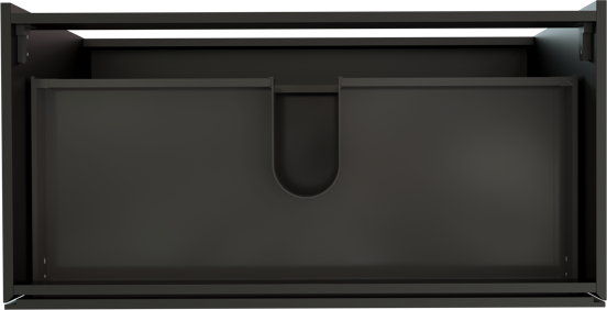 Storke Edge meuble sous-vasque a poser 105 x 52 cm noir mat 3 tiroirs