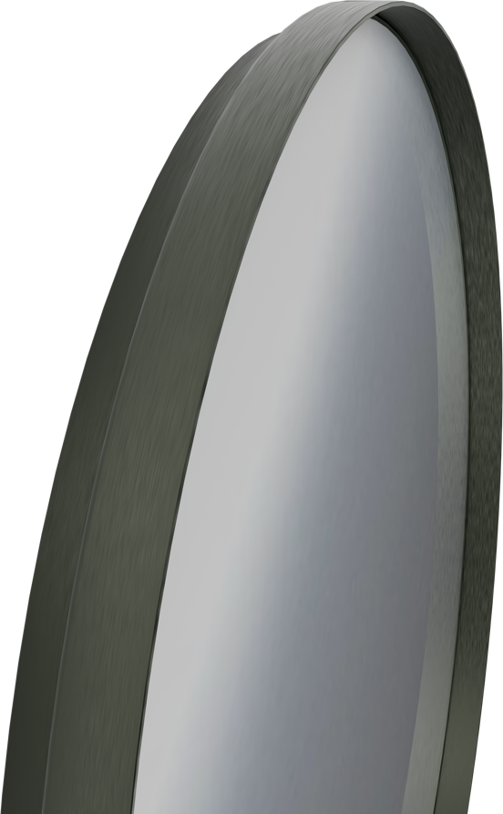 Balmani Giro Round rond badkamerspiegel Brushed GunMetal Ø 90 cm