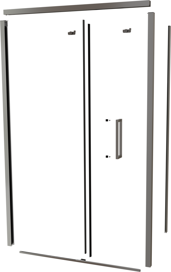 Balmani Senses Design 120 cm links douchecabine met schuifdeur profielenset chroom
