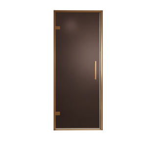 Balmani Senses Design douche draaideur links 90 cm x 210 cm Brons glas, Brushed Rosegold profielen