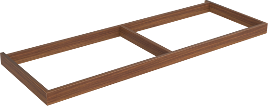 Balmani Lucida sokkel voor wastafelonderkast Amerikaanse notelaar 135 x 55 cm