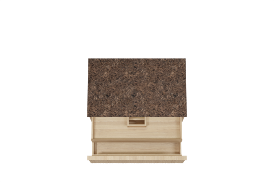 Balmani Forma meuble salle de bains suspendu 90 x 55 cm chêne naturel avec Stretto tablette simple en marbre dark emperador, Nervure circulaire asymétrique verticale