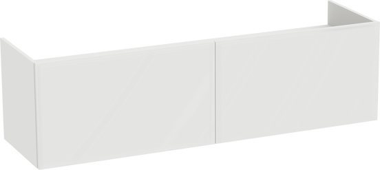 Balmani Cubo meuble sous-lavabo suspendu 184 x 53 cm blanc mat 4 tiroirs