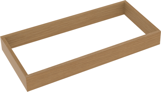 Balmani Legno Sockel für Hochschrank, Eiche verwittert, 90 x 35 cm