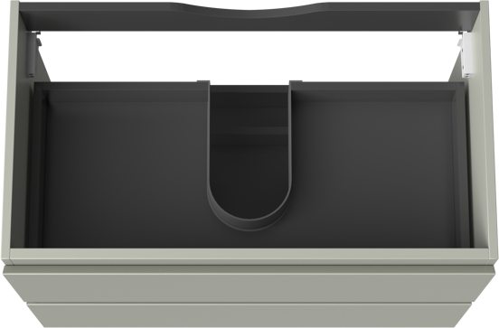 Linie Lado meuble sous-vasque suspendu 80 x 46 cm greige 2 tiroirs