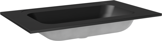 Balmani Tablo Strada plan simple top solid noire matte 90 x 55 cm