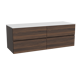 Storke Edge meuble salle de bains avec tablette pour vasques Tavola