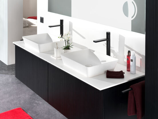 Balmani Click Curved Ablaufventil, verriegelbar, Solid Surface