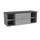 Storke Edge Badmöbel mit Panton Waschtischplatte für Aufsatzwaschbecken