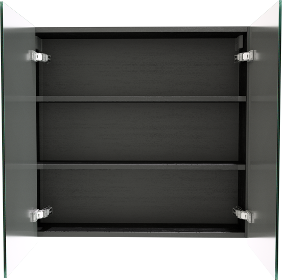 Balmani Lucida spiegelkast 75 x 72 cm zwarte eik