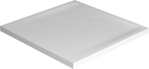 Balmani Bayou Duschwanne: 90 x 90 cm, Solid Surface, Weiß matt