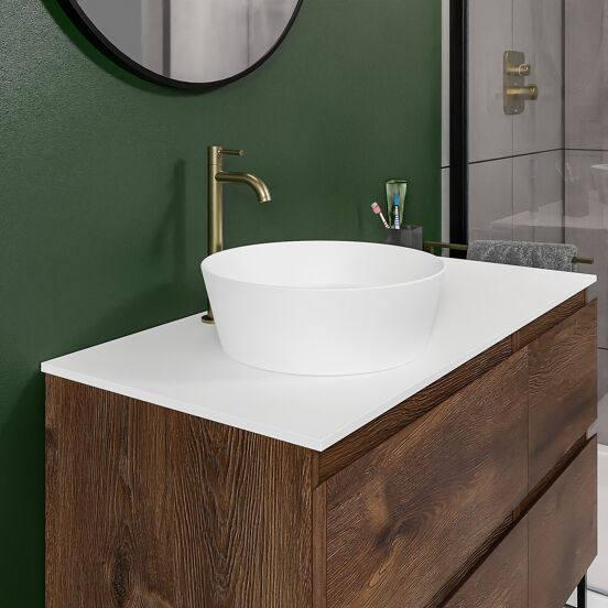 Blaufoss Multa robinet de lave-mains haut Brushed Champagne Gold