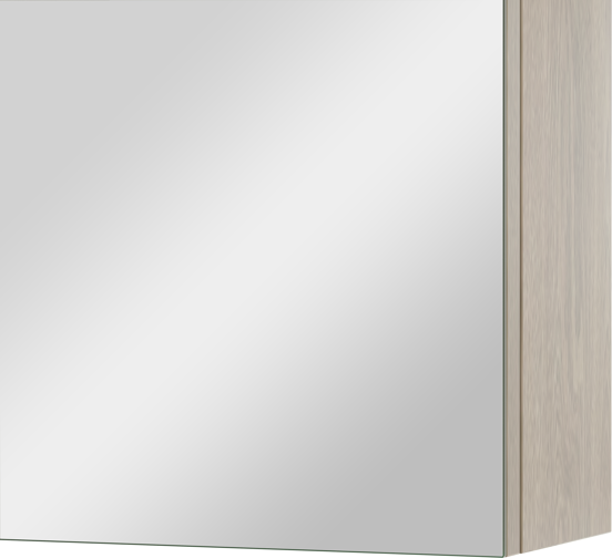 Linie Montro Spiegelschrank Bad: 100 x 75 cm, graue Eiche
