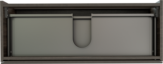 Storke Edge zwevende wastafelonderkast 100 x 40 cm donkere eik 2 lades