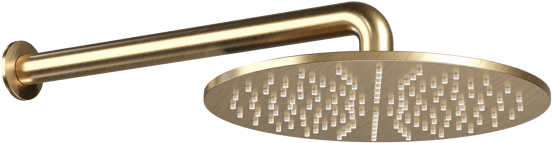 Blaufoss Round 300 tête de douche rond avec support mural Ø30cm30 cm Brushed Champagne Gold