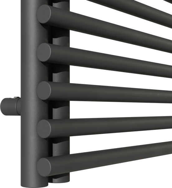 Vipera Nevada enkele handdoekradiator 50 x 180 cm elektrische verwarming mat zwart zijaansluiting 847W, weerstand inbegrepen