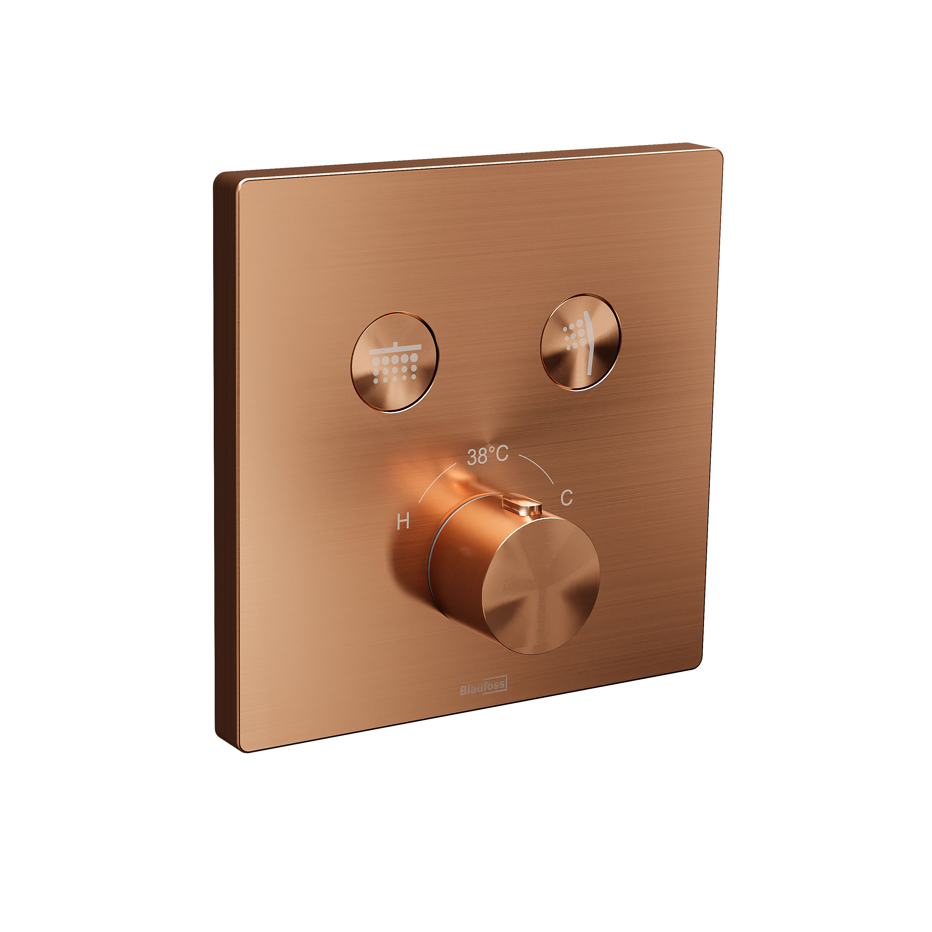 Blaufoss Smartbox Switch-Line inbouw thermostaat 2 uitgangen brushed rosegold
