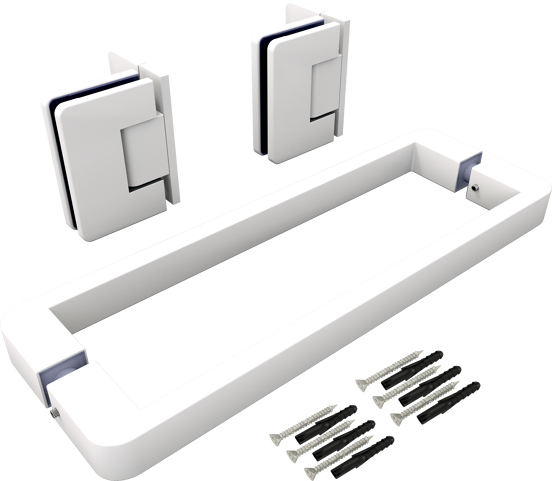 Balmani Modular douchedeur scharnieren en greep mat wit