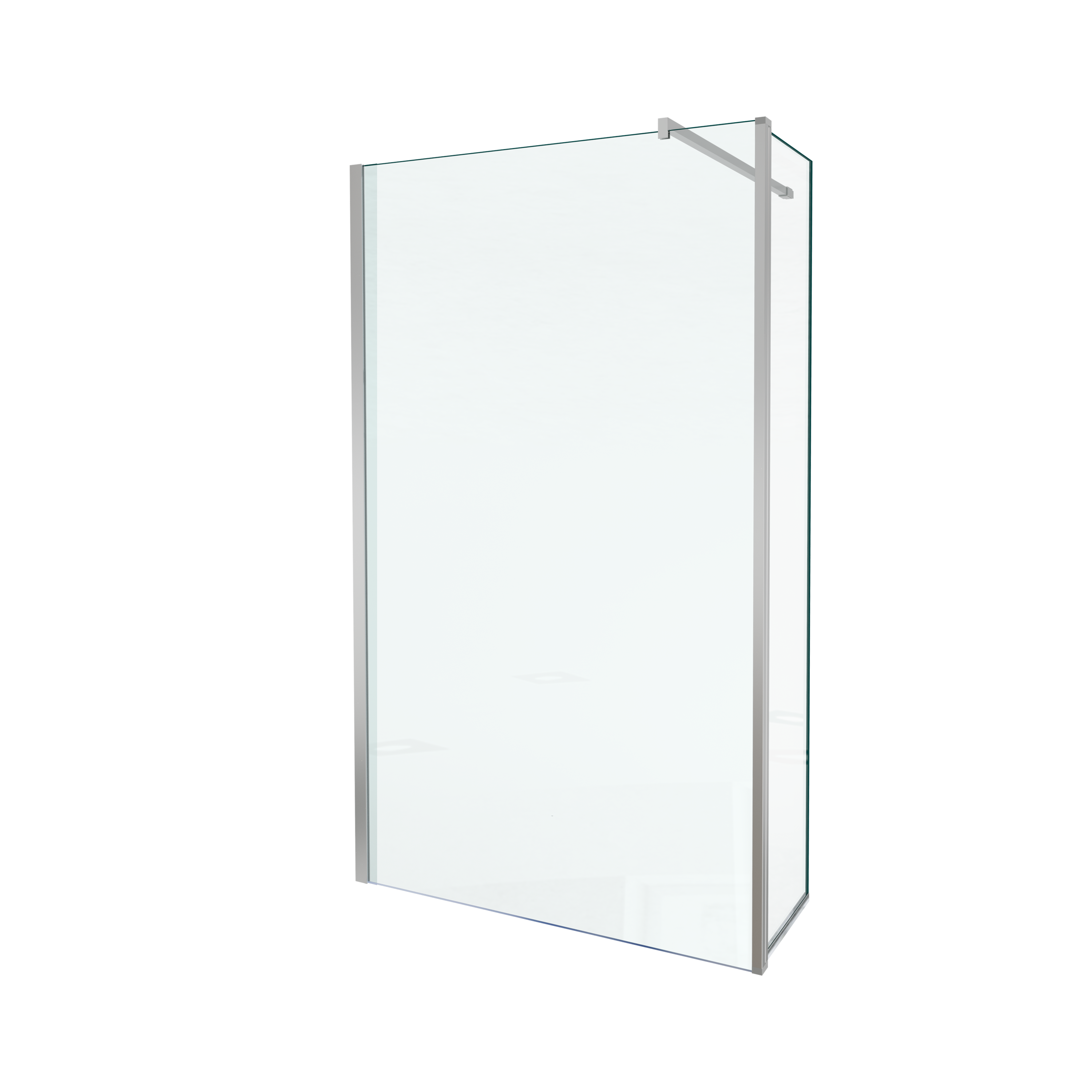 Balmani Move inloopdouche met beweegbare zijwand 120 x 200 cm helder glas glanzend chroom profiel