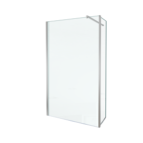 Balmani Move Walk-In Dusche: Bewegliche Seitenwand, 120 x 200 cm, Klarglas, Chromprofil