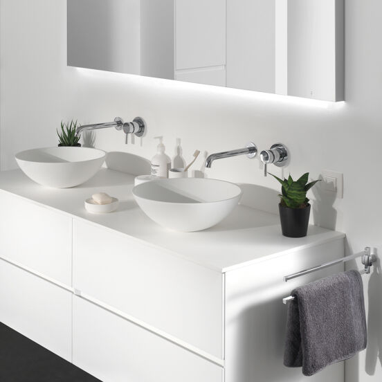 Blaufoss Round robinet de lavabo encastré chrome brillant incl élément intégré