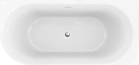 Luca Varess Otello baignoire d'angle droite duo 180 x 85 cm acrylique blanc brillant