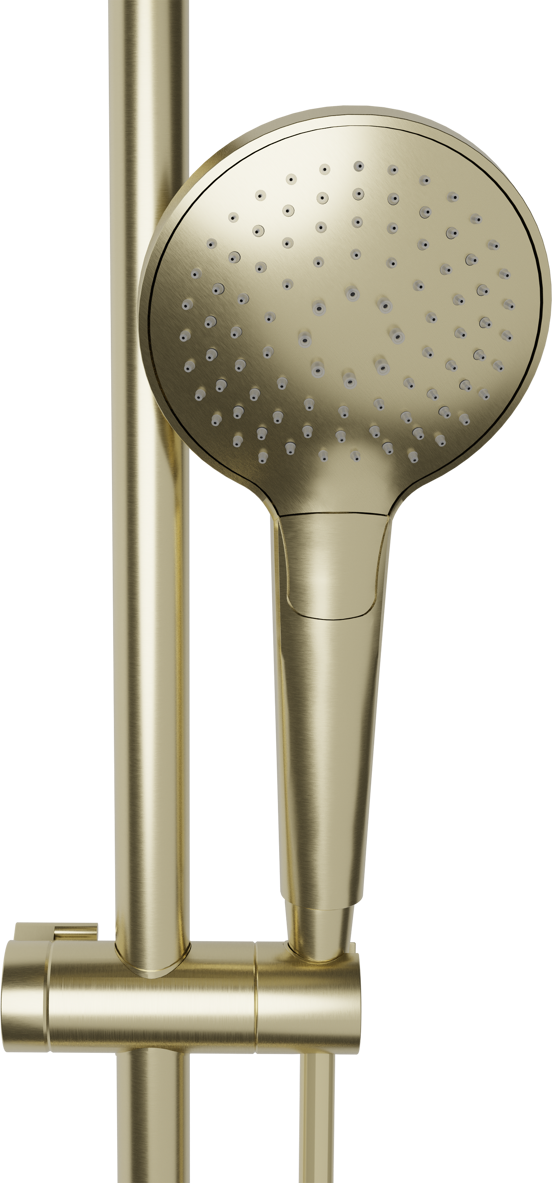 BLAUFOSS Nola 300 opbouw regendoucheset thermostatische kraan brushed champagne gold
