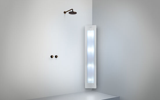 Sunshower Plus L Infrarood en UV Opbouw in hoek white
