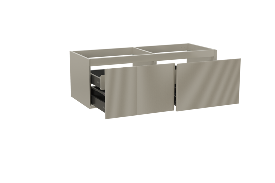 Balmani Fila zwevende wastafelonderkast 135 x 55 cm steengrijs 4 lades