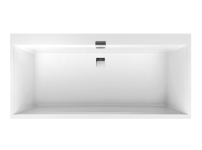 Villeroy & Boch Squaro Edge 12 tweepersoons inbouwbad 190 x 90 cm quaryl glanzend wit