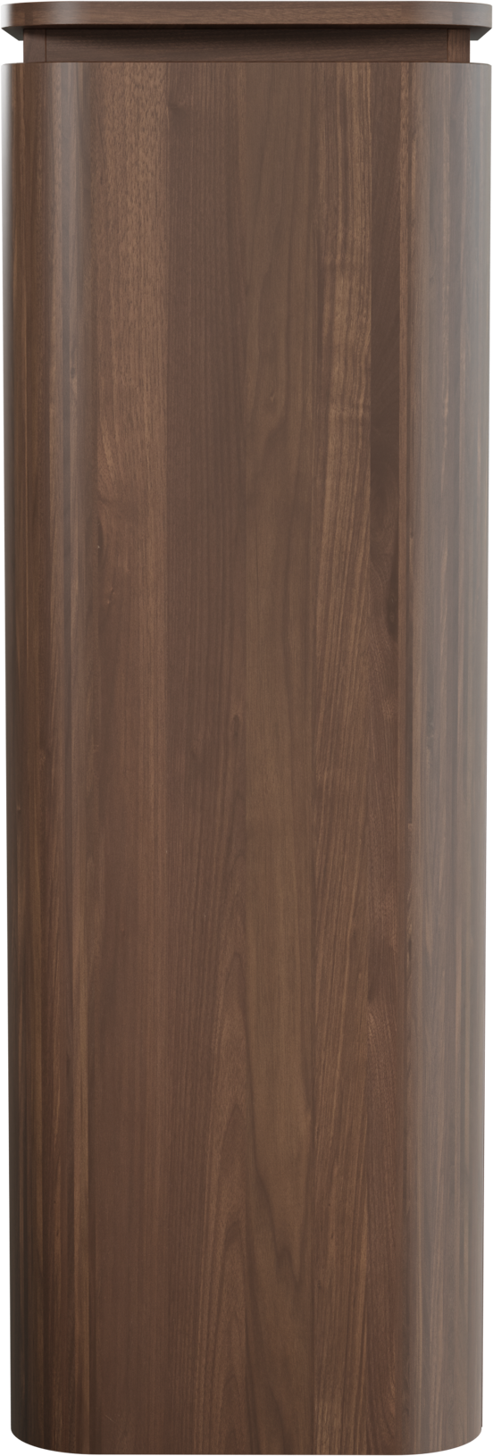 Balmani Moon Badhochschrank: Hängend, links, Amerikanischer Nussbaum, 44 x 32 x 130 cm