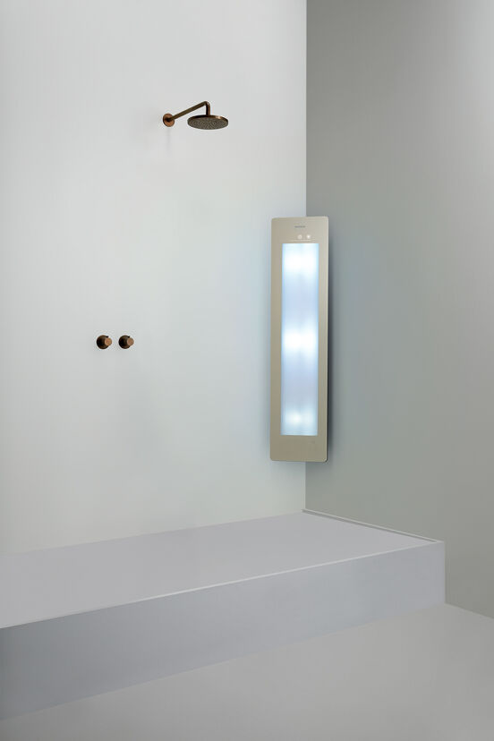 Sunshower Plus M Infrarood en UV Opbouw in hoek sand white