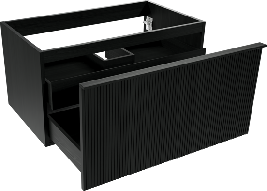 Balmani Forma meuble sous-vasque suspendu 90 x 55 cm chêne noir 2 tiroirs