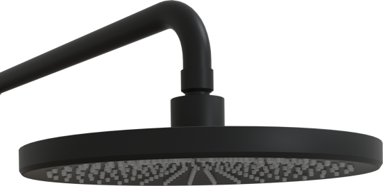 Blaufoss Onos 250 thermostatische kraan regendoucheset mat zwart