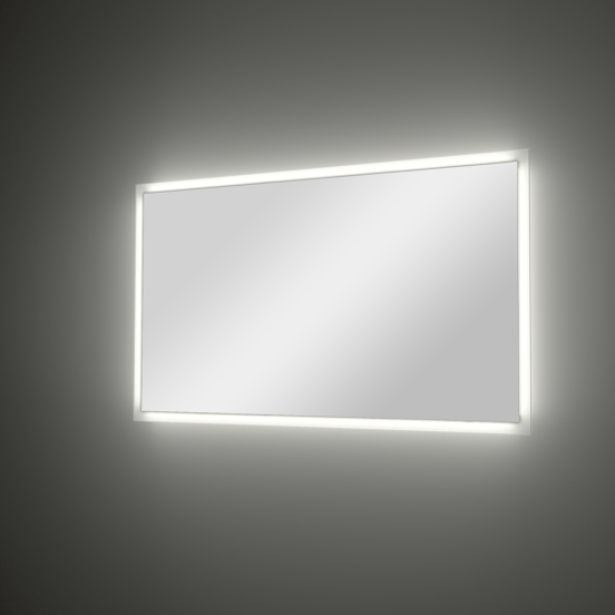 Balmani Vizio rechthoekig badkamerspiegel 120 x 70 cm met spiegelverlichting en anti-damp